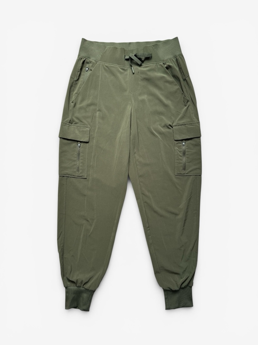 All in Motion Active Light Cargo Joggers Pants Olive XS Mid Rise Gorpcore